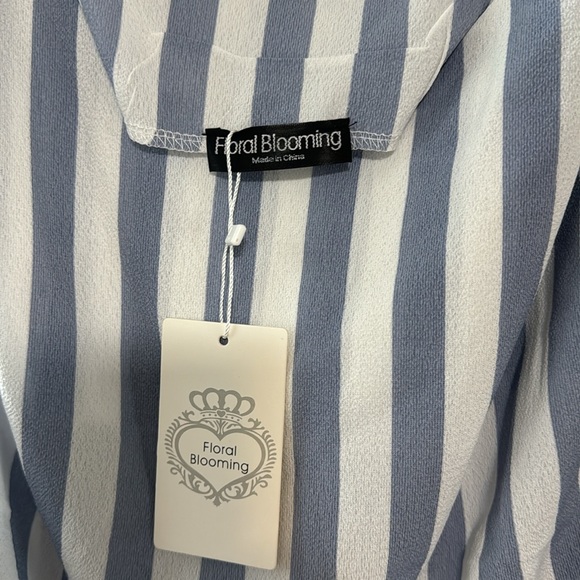 NWT Blue striped Maxi - Picture 4 of 5